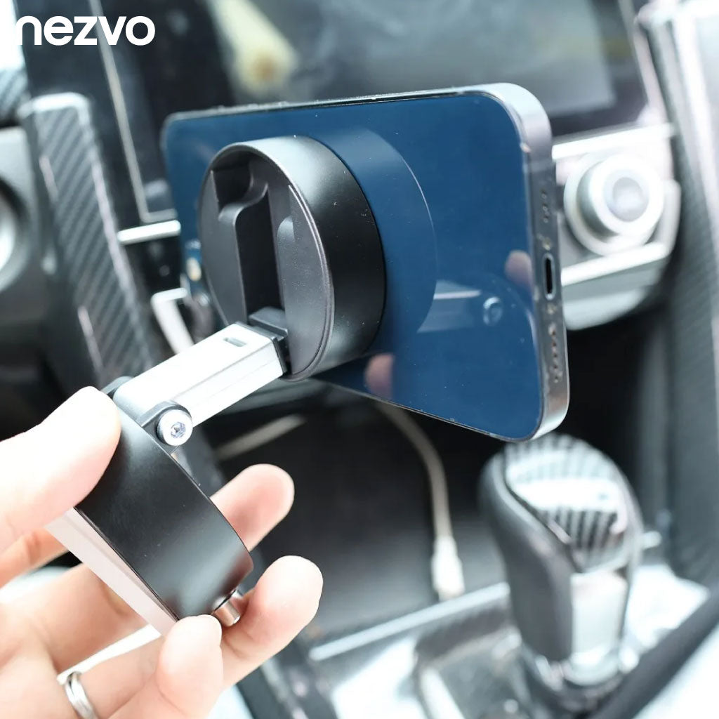 Mini Support Téléphone à Ventouse Magnétique – Double Face, Pliable et Ultra Stable !