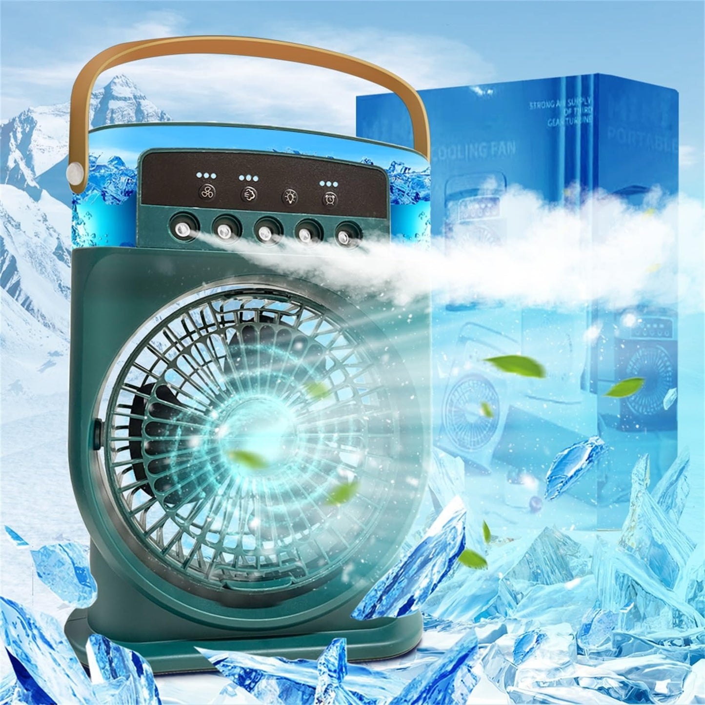 Climatiseur Portable Silencieux 4 en 1, Mobile sans Évacuation,Rechargeable.