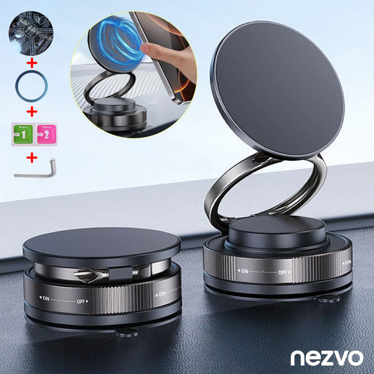 Support Téléphone Magnétique 360° à Ventouse – Fixation Ultra-Solide & Rotation Illimitée !