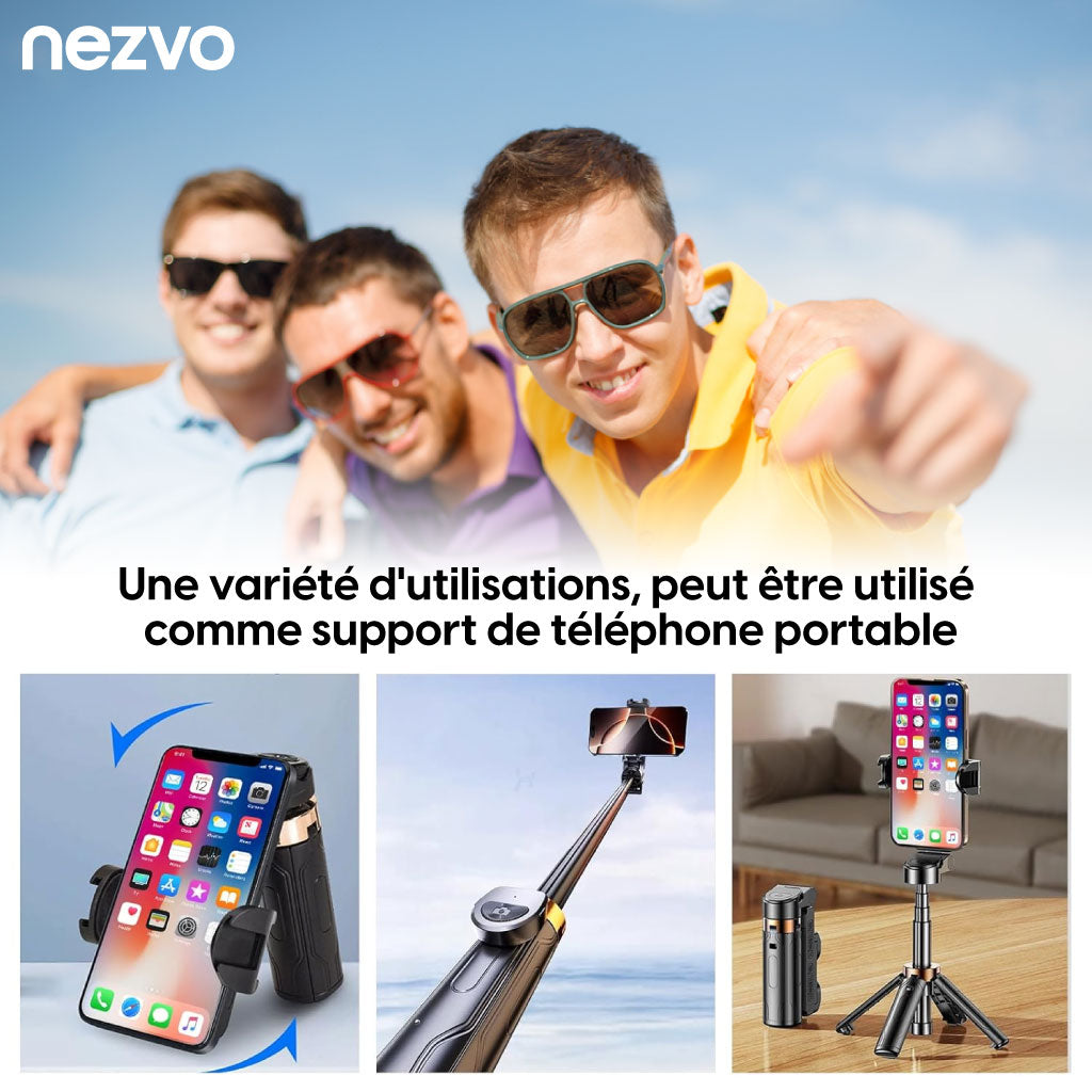 Perche À Selfie Et Trépied 2-en-1 – Capturez Vos Meilleures Moments